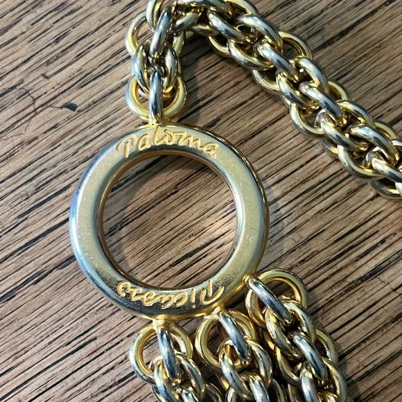 Authentic Paloma Picasso Gold Chain Belt Adjustable Hook  display picture 1